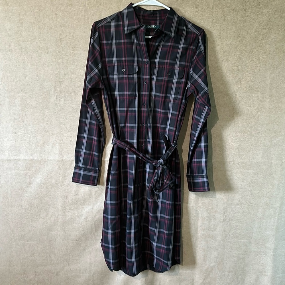 Ralph Lauren Plaid Shirt Dress Size 2